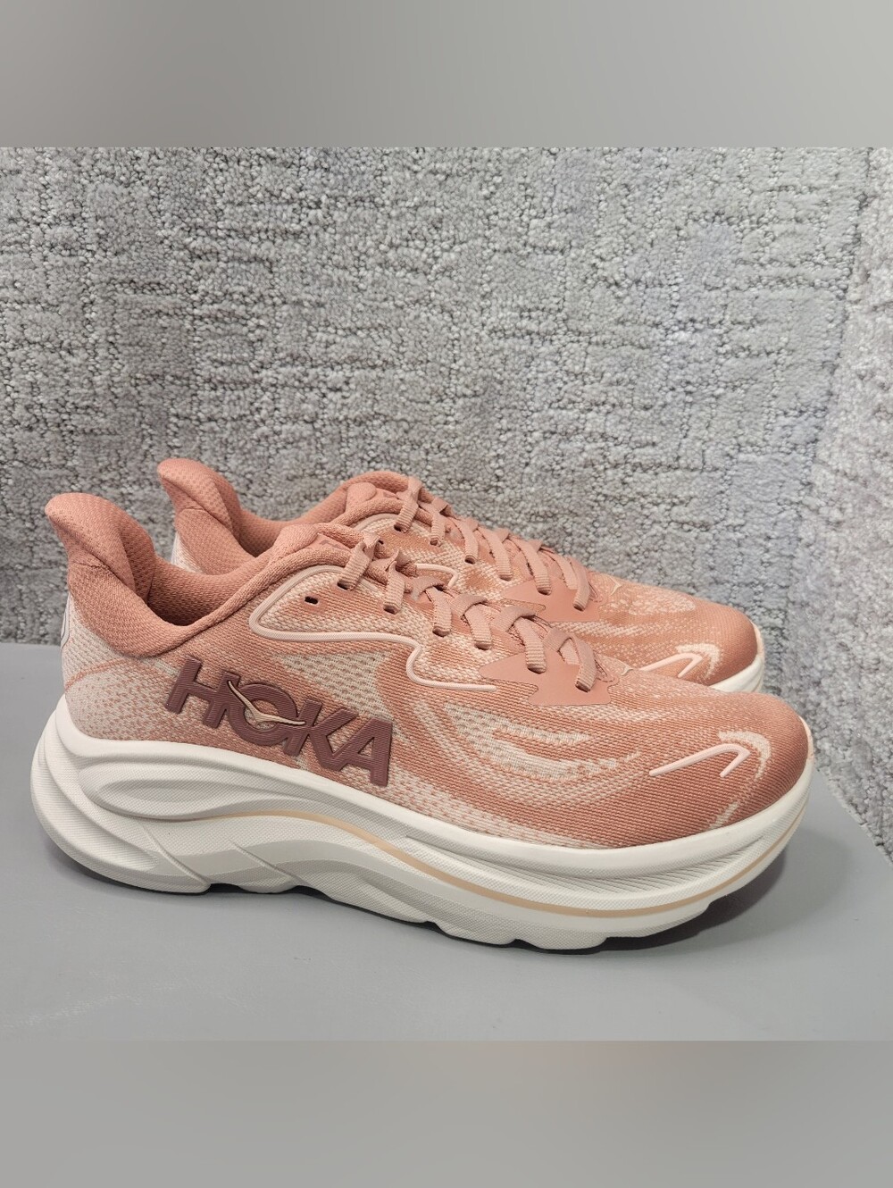 Hoka One One Clifton 10 Women's US Size 8.5B Blush Rose Latte Athletic Sneakers. - Picture 7 of 11
